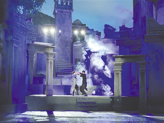 赤坎华侨古镇《一代宗师》表演。 赤坎华侨古镇《一代宗师》表演。