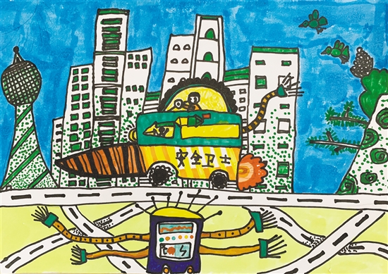 2019蓬江区平安校园绘画大赛评选结果出炉,小学组和中学组共10幅作品