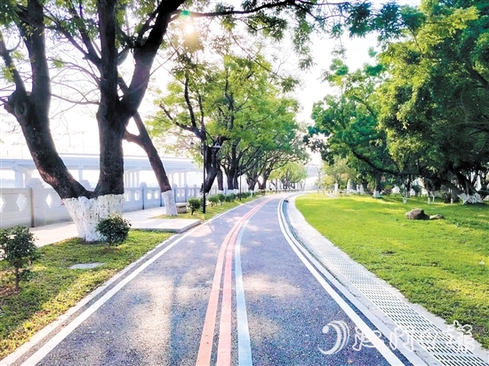 潭江三埠段碧道为广大市民打造了宜居宜游的滨水空间。