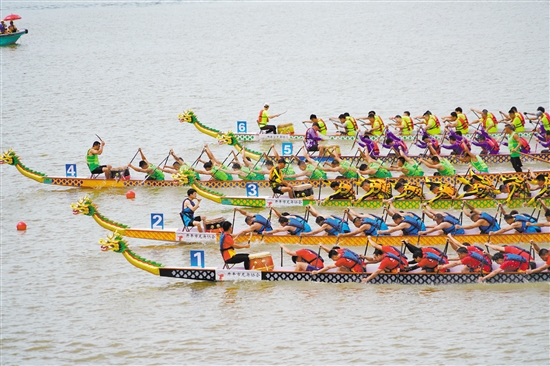 江门（开平）国际龙舟邀请赛标准龙舟公开组邀请了来自中国香港、中国澳门、俄罗斯、英国、马来西亚、“一带一路”共建国家大学生联队6支队伍参赛。