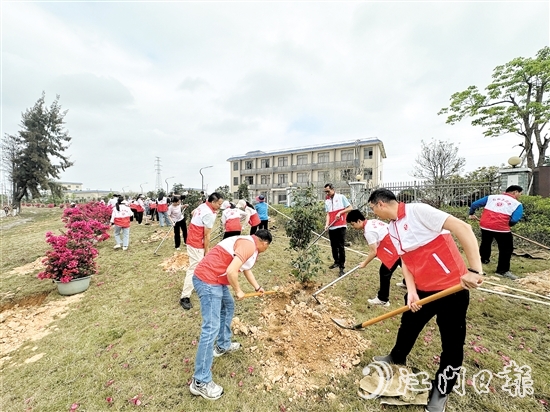 今年春天，水步镇已先后开展30余场植树活动，累计超1300名党员干部群众参与。