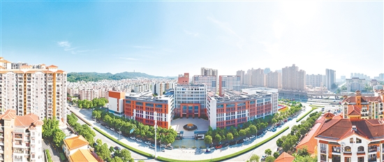 江门一实校园全景。