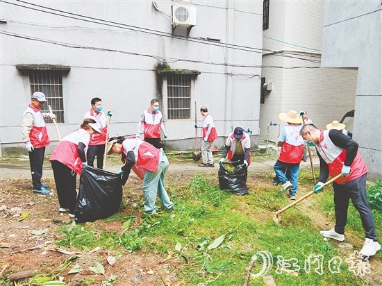 恩平市政协委员到基层参与环境整治。