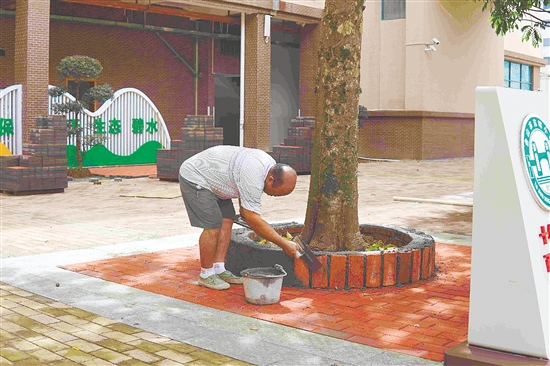 台山市东晖小学对校园环境进行升级改造。 台山市东晖小学对校园环境进行升级改造。