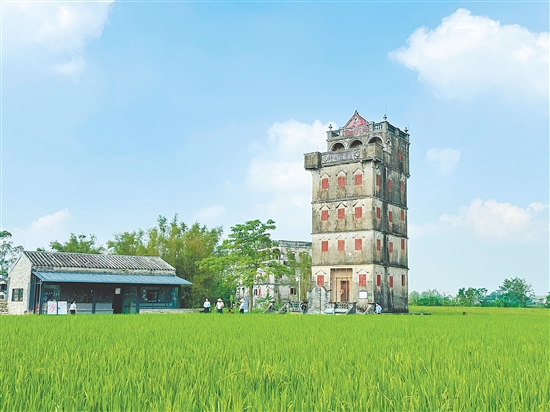 图为开平碉楼自力村景区。 图为开平碉楼自力村景区。