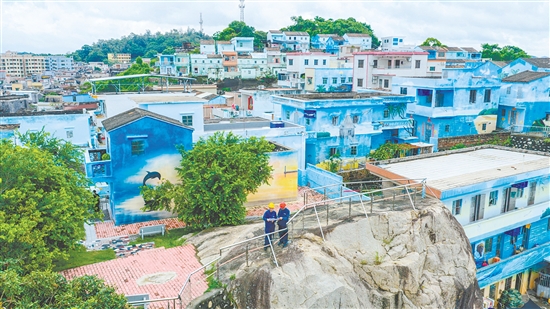 台山供电局深入鲲鹏村，做好电力服务。