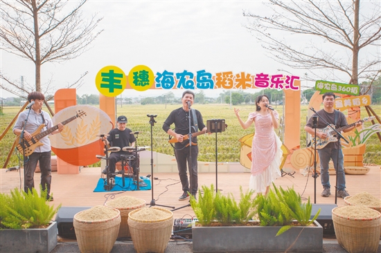 活动现场,《风吹麦浪》《在希望的田野上》等经典曲目轮番上演。 活动现场,《风吹麦浪》《在希望的田野上》等经典曲目轮番上演。