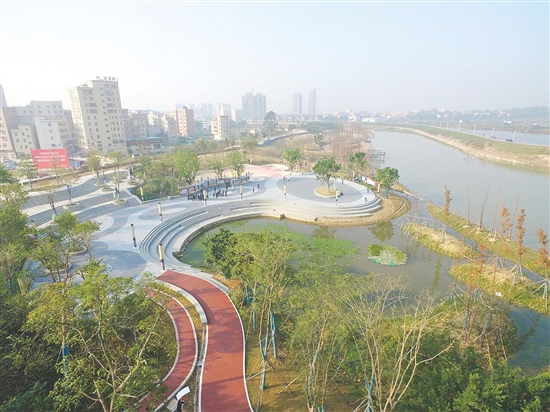 沙坪河“清泉如许”小微湿地。 沙坪河“清泉如许”小微湿地。