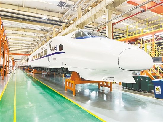 中车（广东）轨道交通车辆有限公司生产车间。