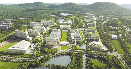 广东新安职业技术学院新校区效果图。 广东新安职业技术学院新校区效果图。