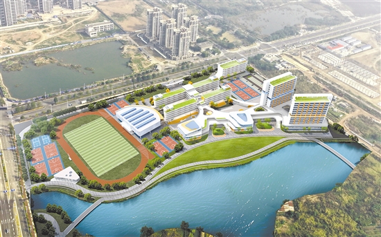 江海区第一中学项目首期效果图。受访者提供