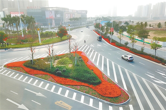 台山对19个高速出入口、2个枢纽互通、3个服务区实施系统性绿化升级。