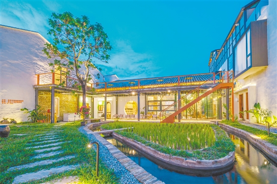 原供销社建筑从闲置荒废到重焕生机，蝶变为“乡遇”民宿。